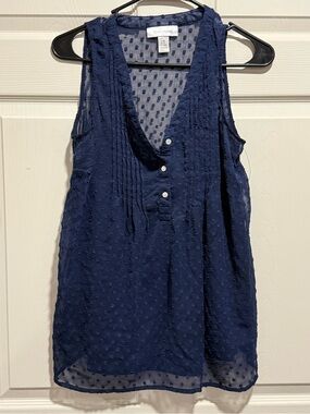 Motherhood Navy Swiss Dot Sleeveless Maternity Camisole